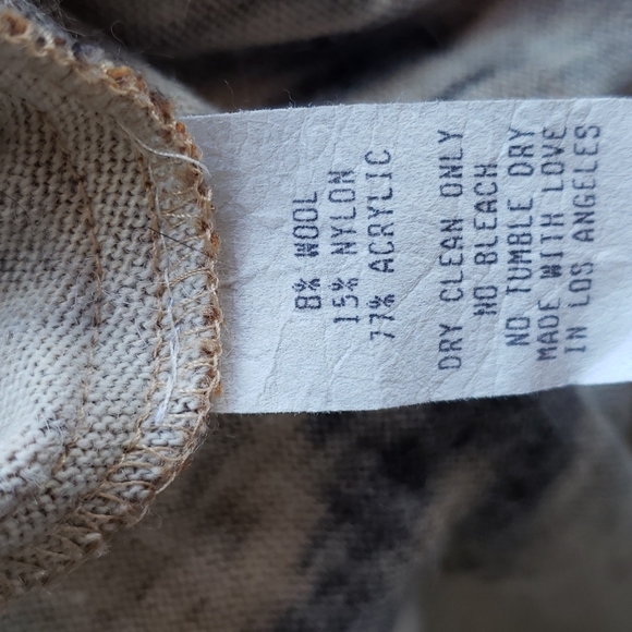 EVA FRANCO Earth Tones Soft Knit Floral Blouson Sleeve Wrap Dress sz 6 Women's - Picture 5 of 5